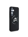 Karl Lagerfeld Karl Lagerfeld Liquid Silicone K&CH Heads MagSafe Zadný Kryt pre Samsung Galaxy S25 Black