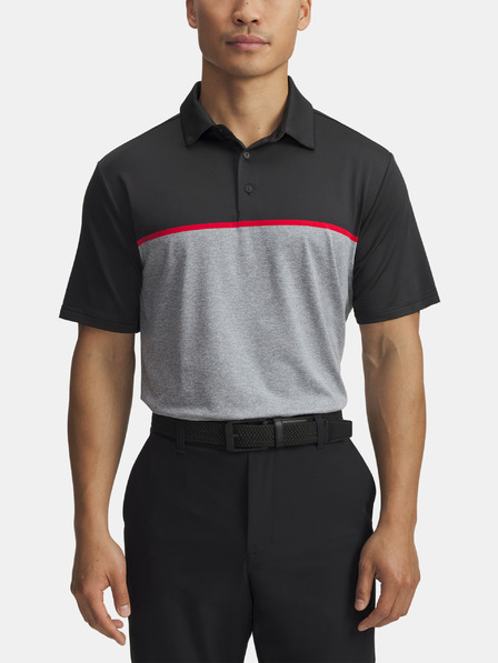 Under Armour Pánske tričko Under Armour UA Plyoff 3.0 Pruhované Polo LB-BLK