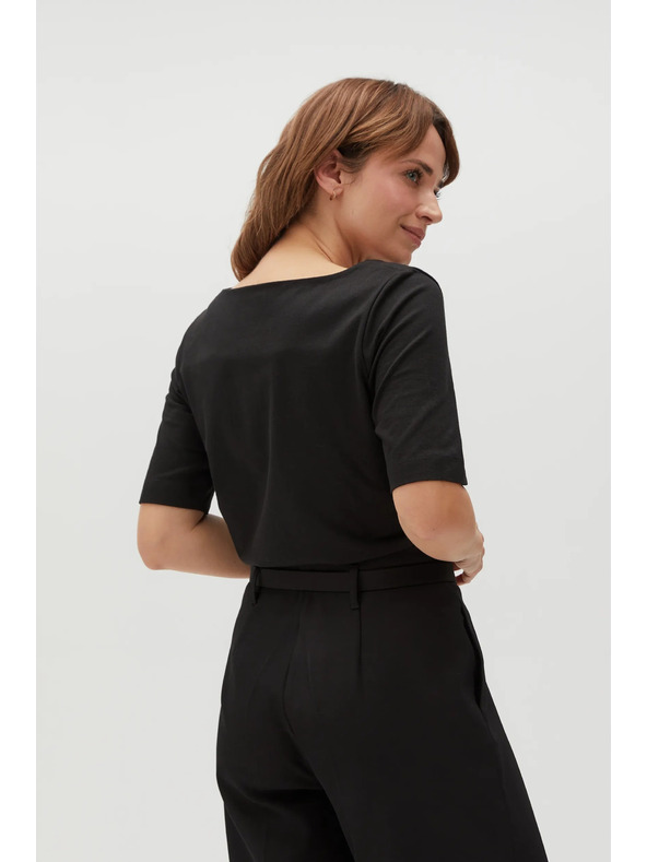 Moodo Čierne vzorované tričko