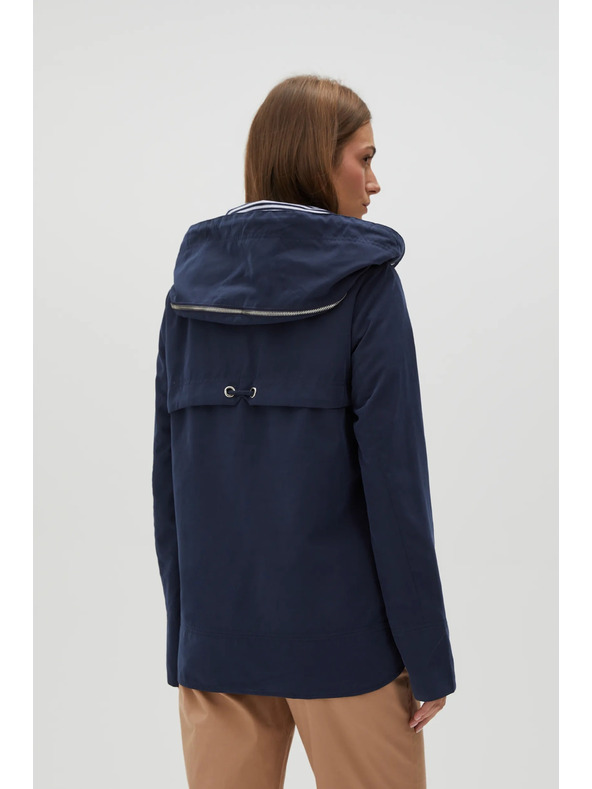 Moodo Tmavo modrá dámska bunda