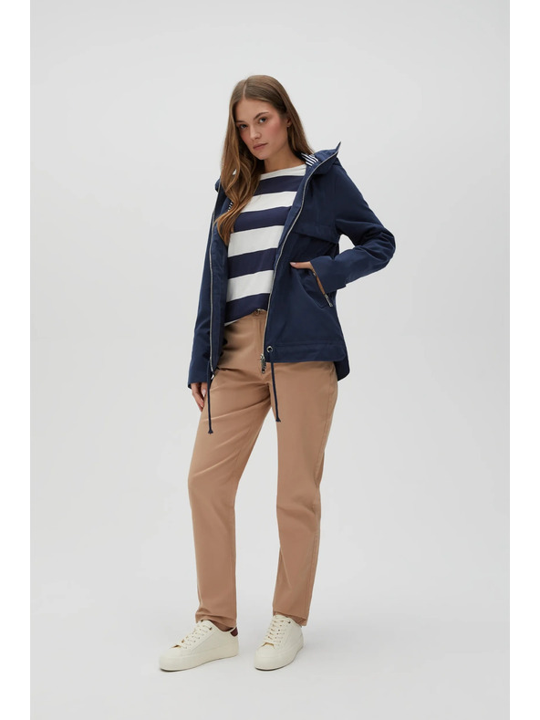 Moodo Tmavo modrá dámska bunda