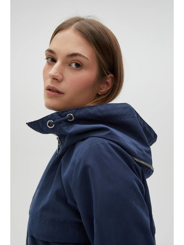 Moodo Tmavo modrá dámska bunda