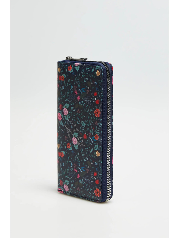 Moodo Tmavo modrá vzorovaná peňaženka