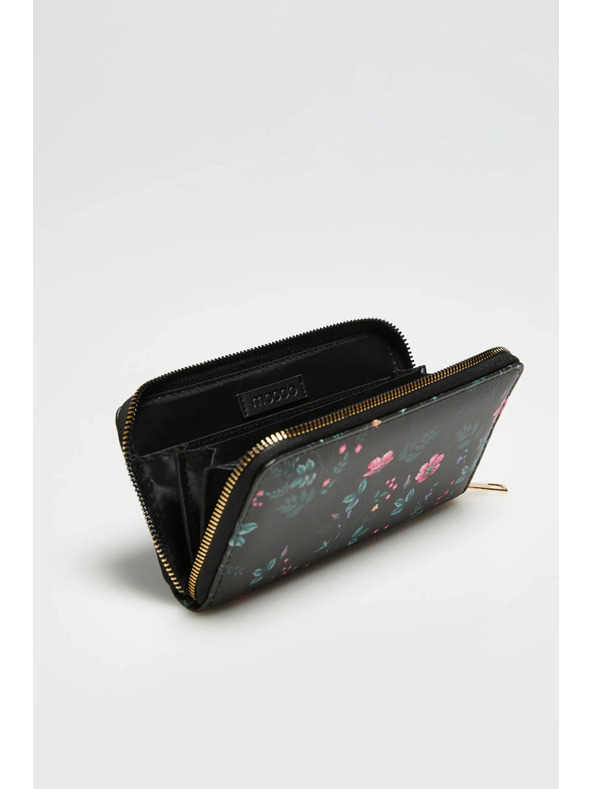 Moodo Čierna vzorovaná peňaženka