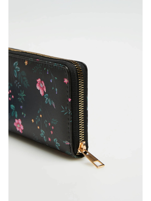 Moodo Čierna vzorovaná peňaženka