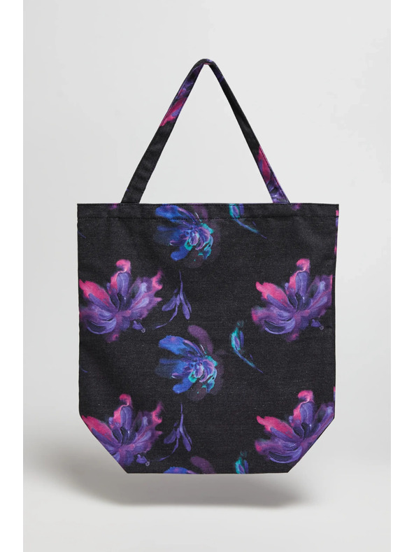 Moodo Tmavá bavlnená vzorovaná taška