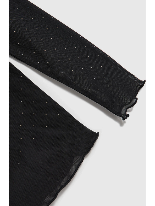 Moodo Čierny rolák s dlhým rukávom