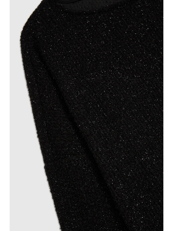 Moodo Čierny top s dlhým rukávom