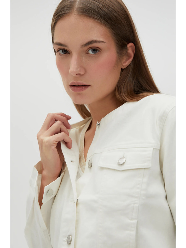 Moodo Biela dámska bunda Moodo