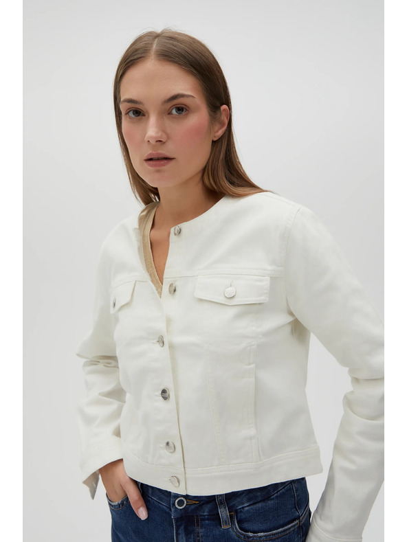 Moodo Biela dámska bunda Moodo