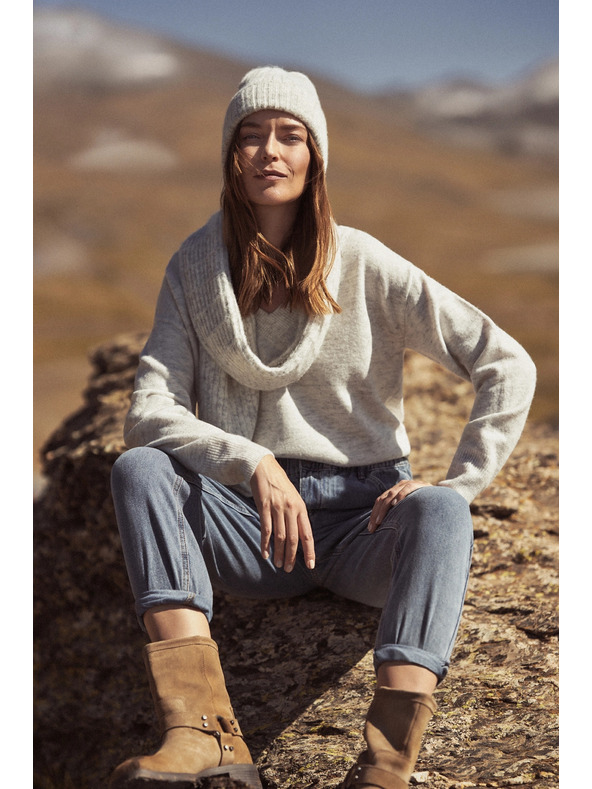 Moodo Sivá dámska šál