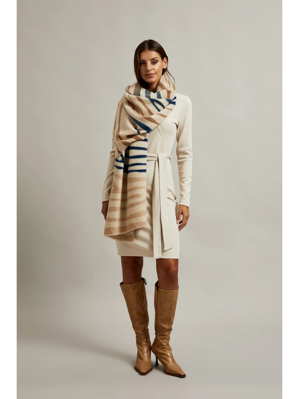 Moodo Béžová dámska šál