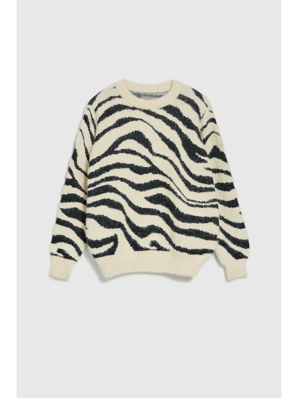 Moodo Dámsky sveter so zvieracím vzorom