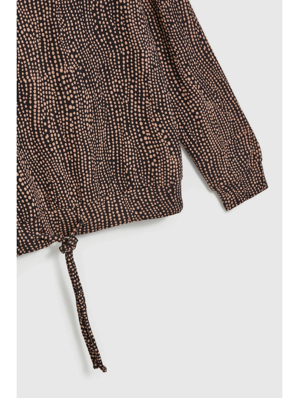 Moodo Hnedý melírovaný dámsky sveter