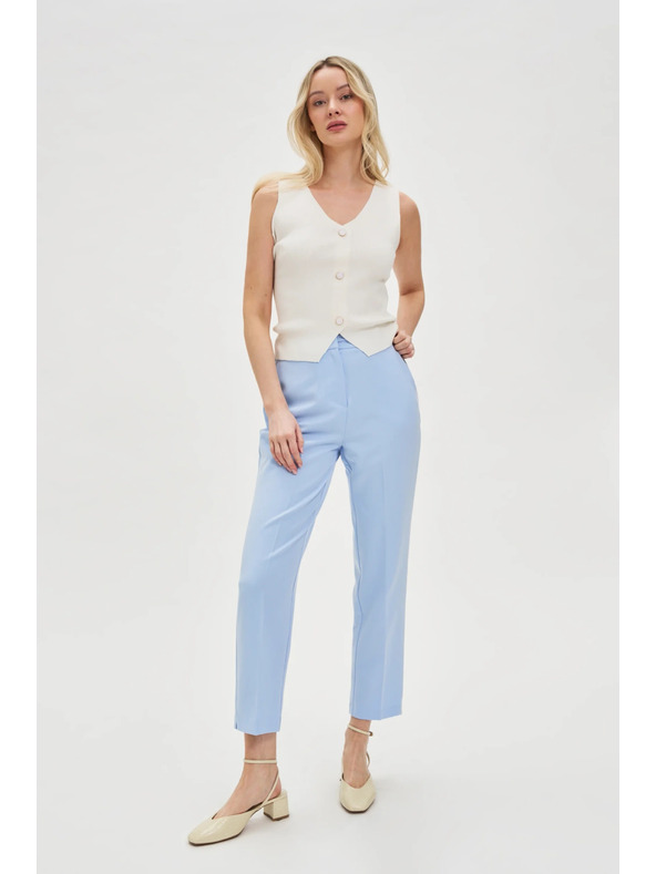 Moodo Biele dámske tielko s gombíkmi Moodo