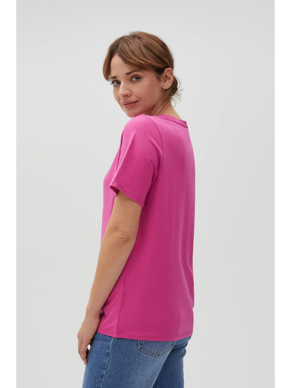 Moodo Fuchsiové dámske tričko Moodo