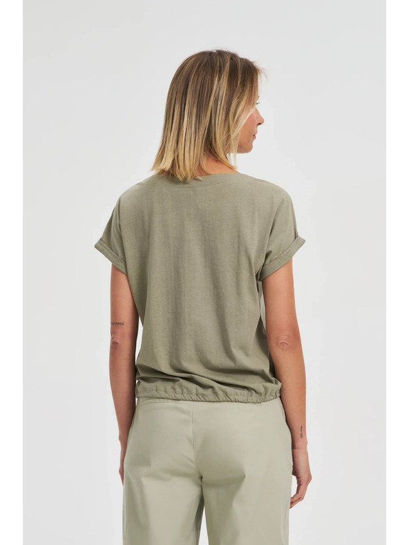Moodo Olivové dámske tričko Moodo