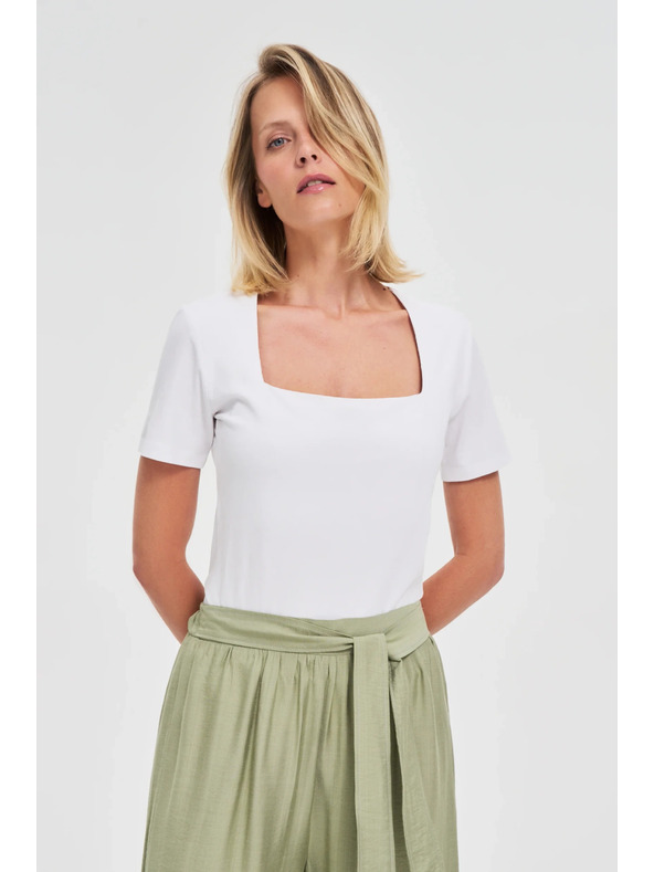 Moodo Biele dámske tričko Moodo