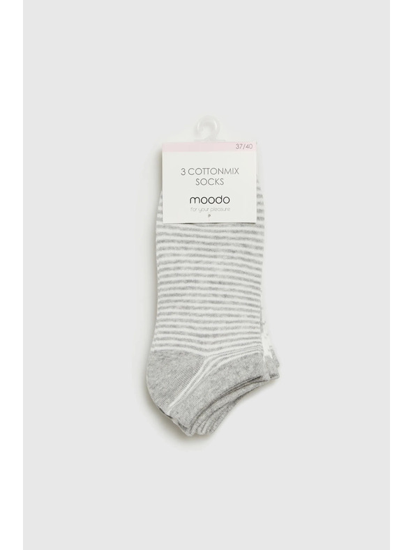 Moodo Svetlosivé dámske ponožky