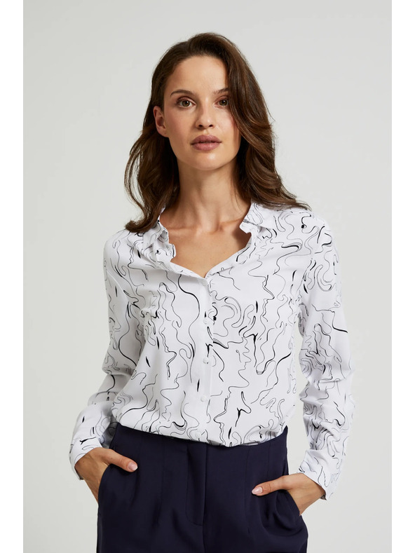 Moodo Biela dámska košeľa