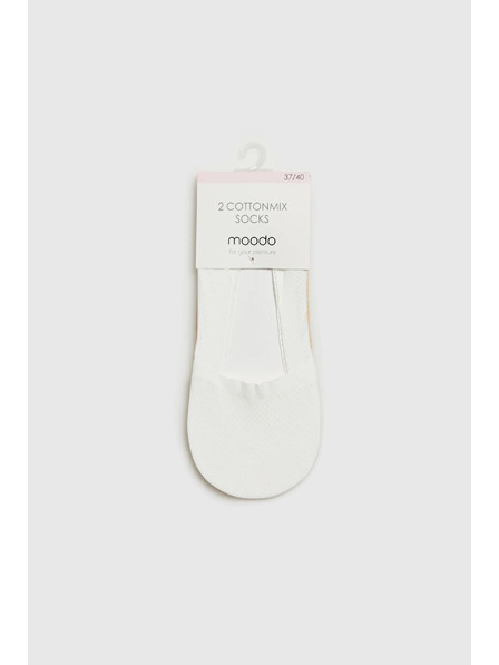 Moodo Biele dámske ponožky