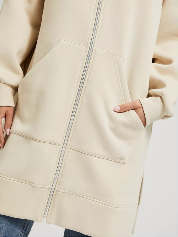 Moodo Béžová dlhá bunda