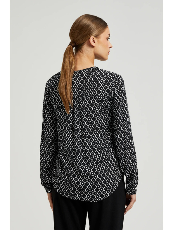 Moodo Čiernobiela dámska košeľa