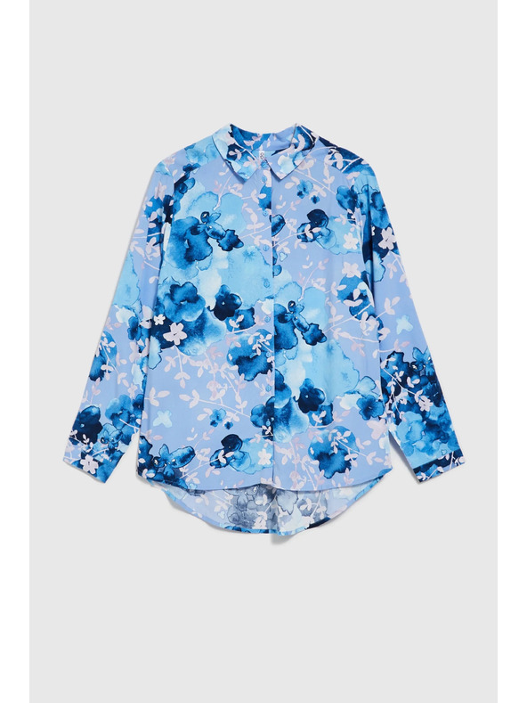 Moodo Tmavo modrá dámska košeľa