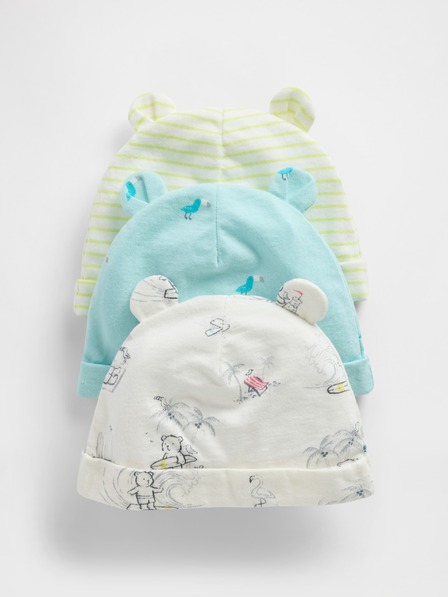 GAP Baby bavlnená čiapka, 3 ks GAP