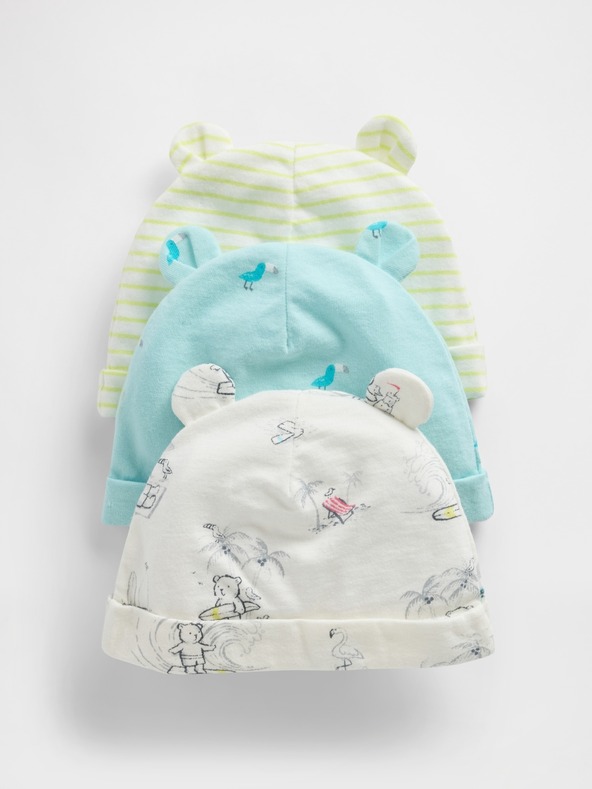 GAP Baby bavlnená čiapka, 3 ks GAP