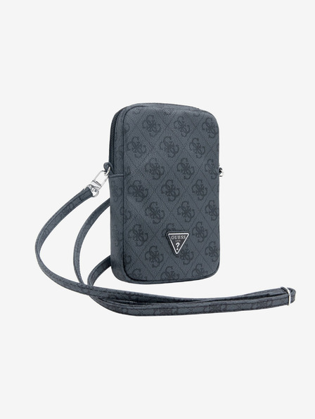 Guess Guess PU 4G Triangle Logo Obal na Telefón so Zipsom Black