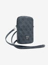 Guess Guess PU 4G Triangle Logo Obal na Telefón so Zipsom Black