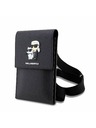 Karl Lagerfeld Karl Lagerfeld Saffiano Metal Logo NFT Obal na Telefón Black
