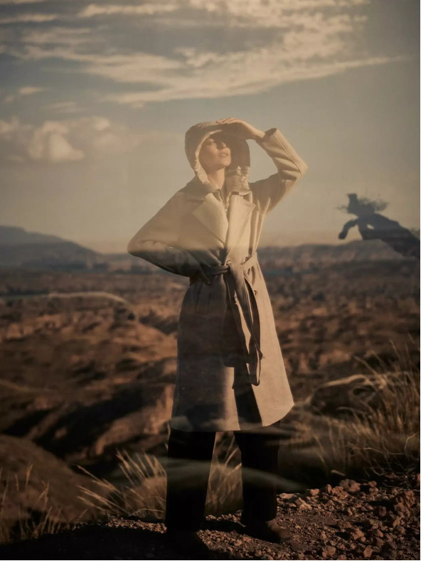 Moodo Béžová dámska bunda