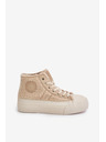 BIG STAR SHOES Zateplené dámske tenisky s kožúškom typu Baránok Big Star Béžové