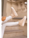 BIG STAR SHOES Zateplené dámske tenisky s kožúškom typu Baránok Big Star Béžové