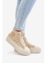 BIG STAR SHOES Zateplené dámske tenisky s kožúškom typu Baránok Big Star Béžové