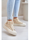 BIG STAR SHOES Zateplené dámske tenisky s kožúškom typu Baránok Big Star Béžové