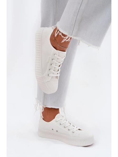 BIG STAR SHOES Dámske plátené tenisky na platforme Big Star