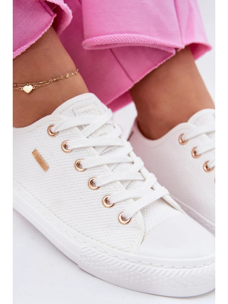 BIG STAR SHOES Dámske plátené tenisky Big Star – biele