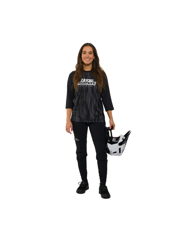 Horsefeathers Cyklistický dres Spike 3/4 - poltopánka/čierna HORSEFEATHERS