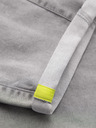 Ombre Clothing Pánske džínsové kraťasy so zdobným prešívaním - svetlo sivé