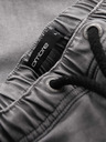 Ombre Clothing Pánske džínsové kraťasy so zdobným prešívaním - svetlo sivé