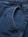 Ombre Clothing Pánske džínsové šortky s ohrnutým lemom - tmavo modré