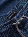Ombre Clothing Pánske džínsové šortky s ohrnutým lemom - tmavo modré