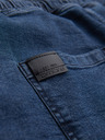 Ombre Clothing Pánske džínsové šortky s ohrnutým lemom - tmavo modré