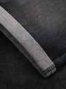 Ombre Clothing Pánske džínsové šortky s ohrnutým lemom - čierne