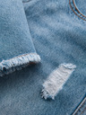 Ombre Clothing Pánske krátke džínsové šortky s dierami a trhlinami - svetlo modré