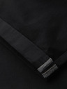 Ombre Clothing Pánske klasické chino šortky s ohrnutým lemom - čierne
