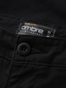 Ombre Clothing Pánske klasické chino šortky s ohrnutým lemom - čierne